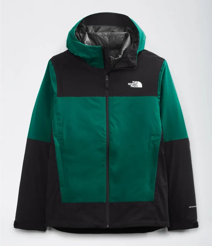 Mens Mountain Light FL Triclimate Jacket Blackasphalt Greycedar Tan The North Face Snow