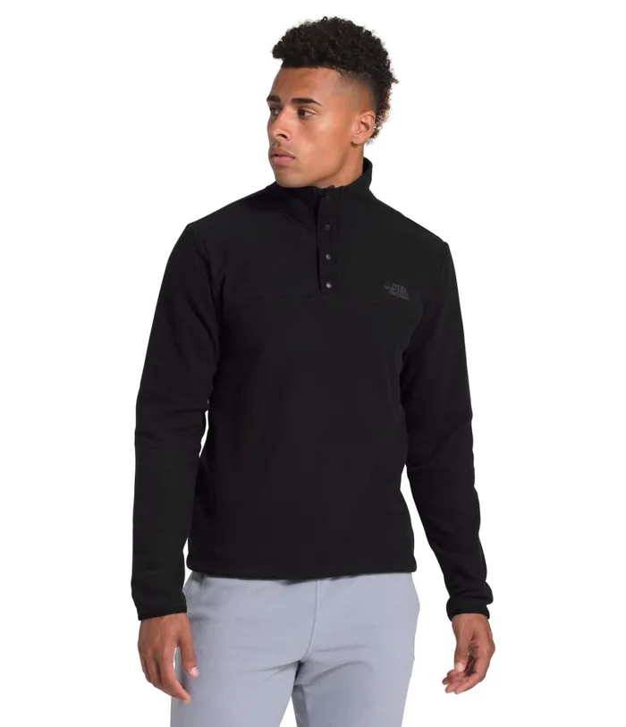 Mens TKA Glacier SnapNeck Pullover Tnf Blacktnf Black The North Face Hoodies and Sweatshirts Mens TKA Glacier SnapNeck Pullover Tnf Blacktnf Black The North Face Hoodies and Sweatshirts