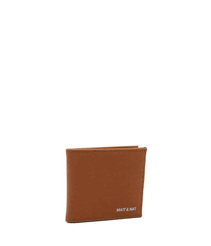 MensWomen Rubben Vegan Folded Wallet 8211 Canvas Chili Matte Nickel Matt and Nat Wallets