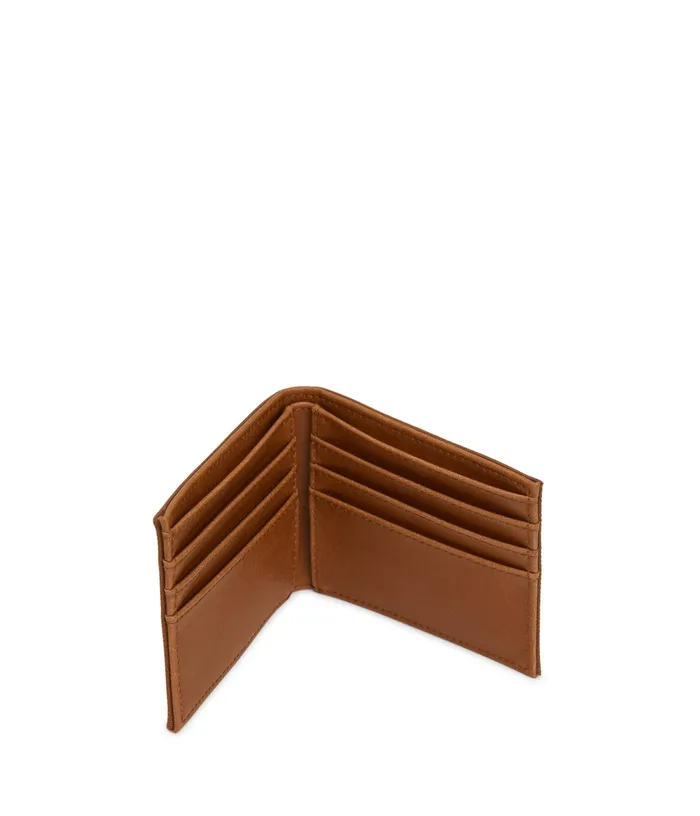 MensWomen Rubben Vegan Folded Wallet 8211 Canvas Chili Matte Nickel Matt and Nat Wallets