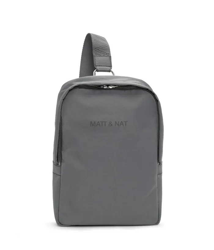 MensWomen Wujie Vegan Sling Bag 8211 Oam Grey Matt and Nat Backpacks