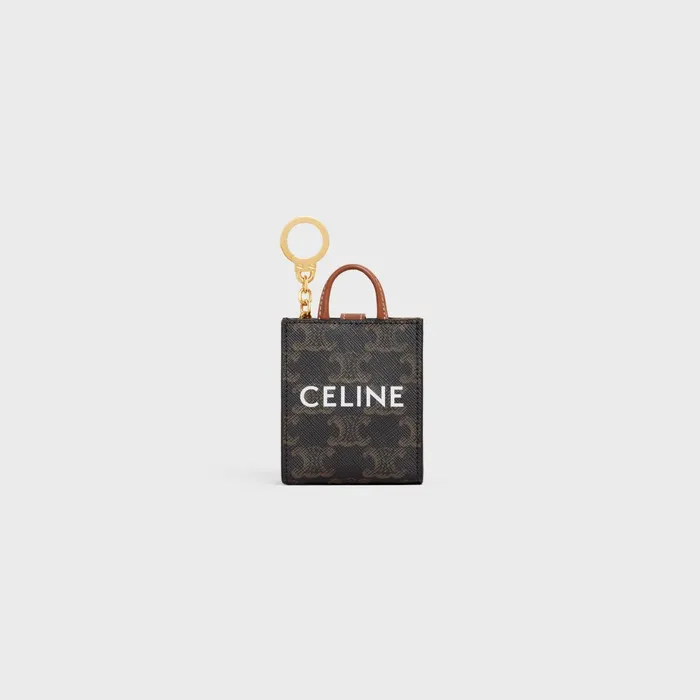 Micro Vertical Cabas In Triomphe Canvas And Calfskin Tan Women CELINE TECH AND SMALL ACCESSORIES Micro Vertical Cabas In Triomphe Canvas And Calfskin Tan Women CELINE TECH AND SMALL ACCESSORIES
