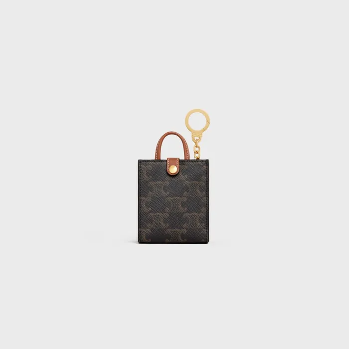 Micro Vertical Cabas In Triomphe Canvas And Calfskin Tan Women CELINE TECH AND SMALL ACCESSORIES Micro Vertical Cabas In Triomphe Canvas And Calfskin Tan Women CELINE TECH AND SMALL ACCESSORIES