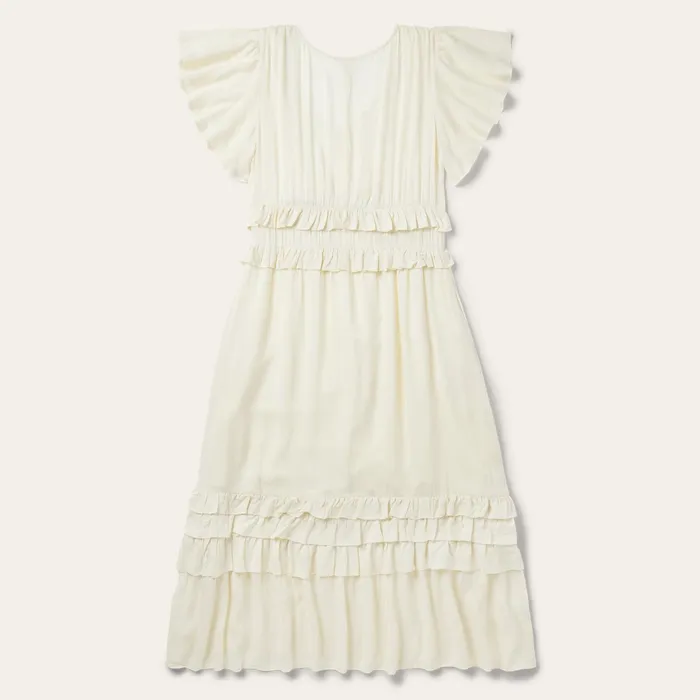 Midi Women Stetson Cream Herringbone Dress White