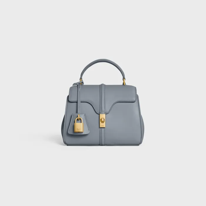 Mini 16 In Satinated Calfskin Blue Grey Women CELINE 16