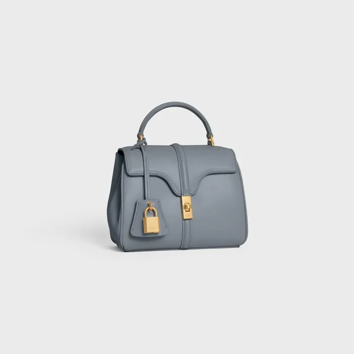 Mini 16 In Satinated Calfskin Blue Grey Women CELINE 16