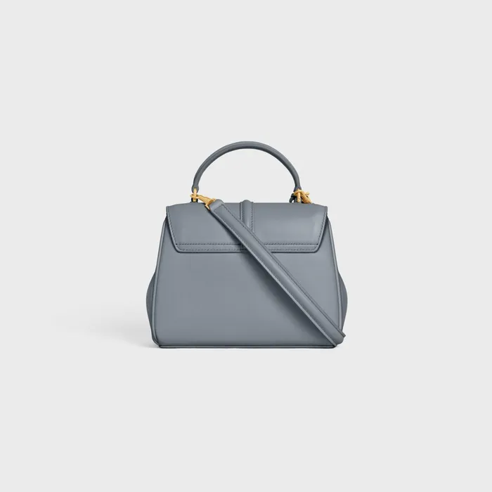 Mini 16 In Satinated Calfskin Blue Grey Women CELINE 16