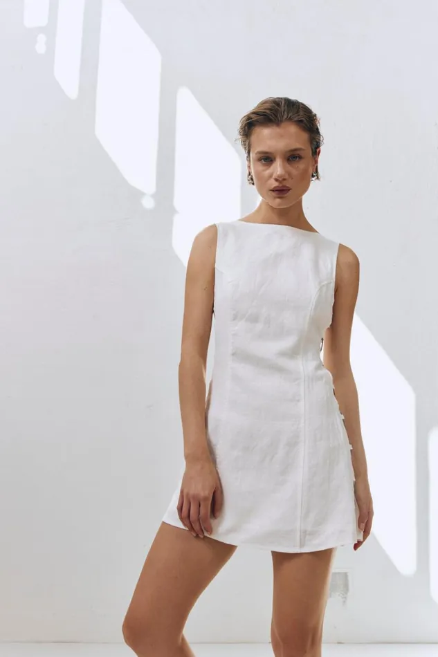 Mini Dresses Women VRG GRL Discoteca Mini Dress White Mini Dresses Women VRG GRL Discoteca Mini Dress White