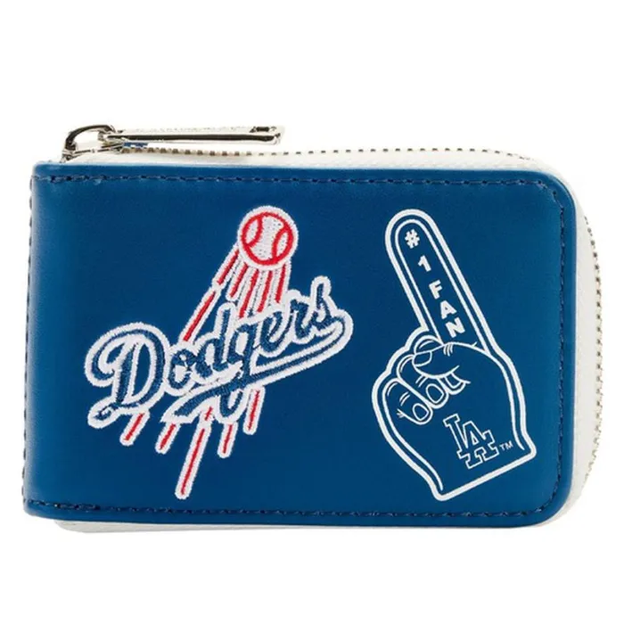 MLB LA Dodgers Patches Accordion Zip Around Wallet Unisex Loungefly Bags and Wallets MLB LA Dodgers Patches Accordion Zip Around Wallet Unisex Loungefly Bags and Wallets