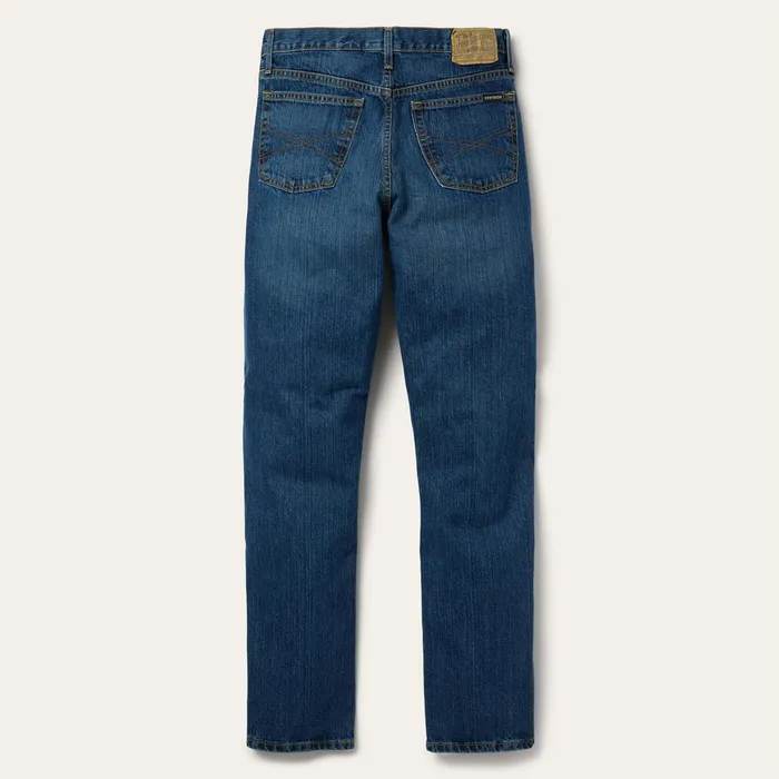 Modern Cut Men Stetson 1520 Fit Standard Straight Leg Jean Blue