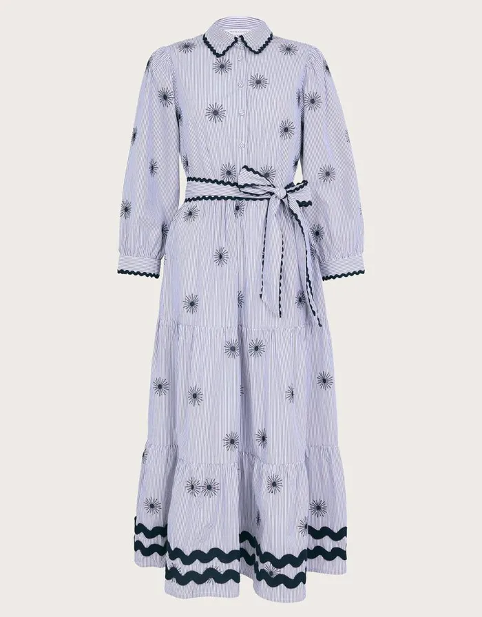 Monsoon Adira Shirt Dress Blue Women Casualwear Monsoon Adira Shirt Dress Blue Women Casualwear