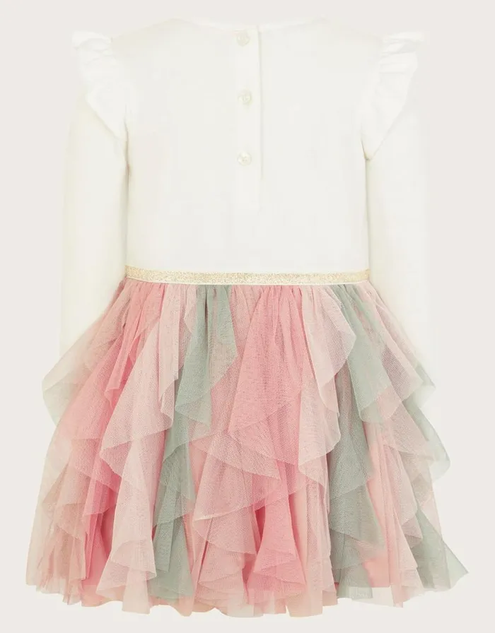 Monsoon Baby Floral Tulle Long Sleeve Disco Dress Ivory Children Dresses Monsoon Baby Floral Tulle Long Sleeve Disco Dress Ivory Children Dresses