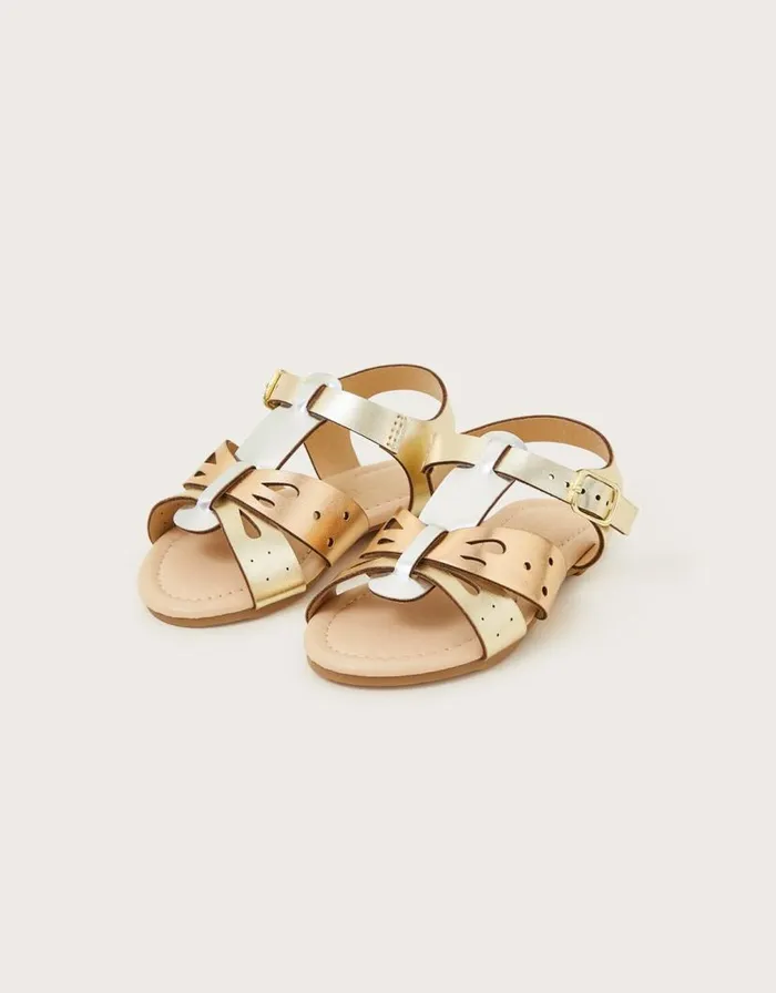 Monsoon Baby Metallic Butterfly Sandals Multi Children Baby Shoes and Sandals
