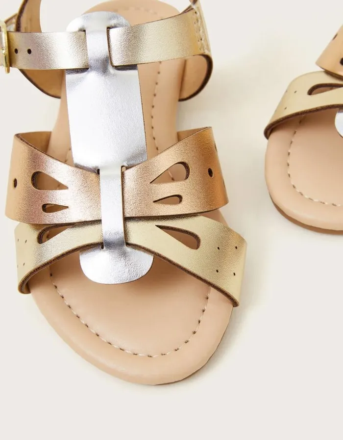 Monsoon Baby Metallic Butterfly Sandals Multi Children Baby Shoes and Sandals Monsoon Baby Metallic Butterfly Sandals Multi Children Baby Shoes and Sandals