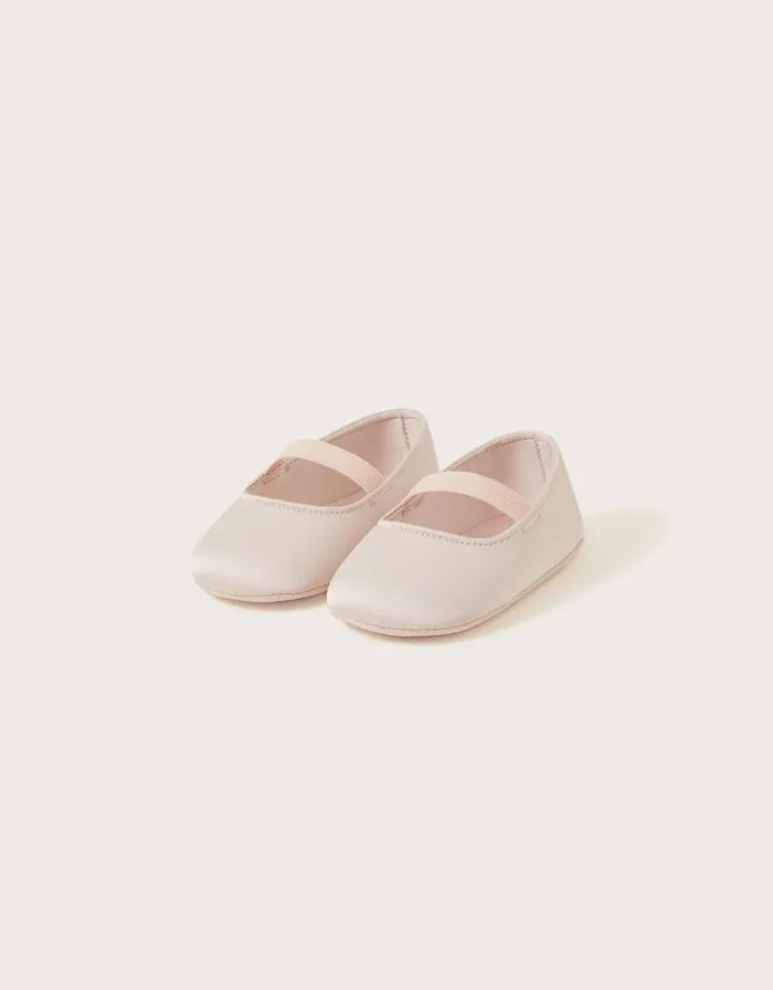 Monsoon Baby Sadie Satin Booties Pink Children Partywear