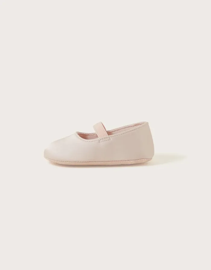 Monsoon Baby Sadie Satin Booties Pink Children Partywear Monsoon Baby Sadie Satin Booties Pink Children Partywear