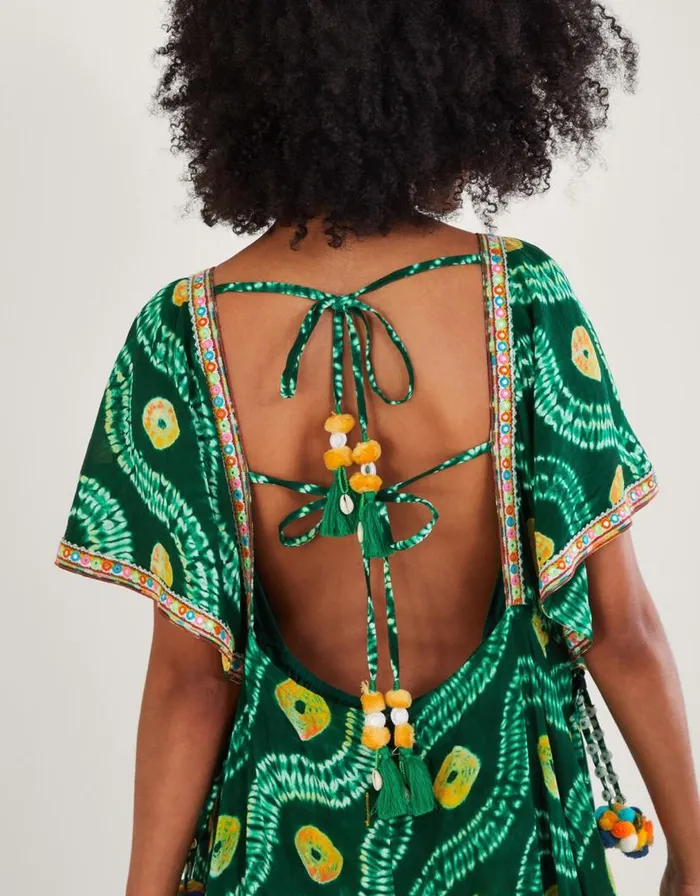 Monsoon Bandhani Tie Dye Dress With LENZING ECOVERO Green Women Casualwear Monsoon Bandhani Tie Dye Dress With LENZING ECOVERO Green Women Casualwear