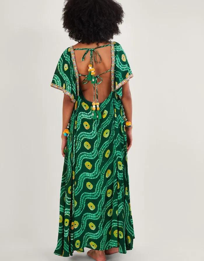 Monsoon Bandhani Tie Dye Dress With LENZING ECOVERO Green Women Casualwear Monsoon Bandhani Tie Dye Dress With LENZING ECOVERO Green Women Casualwear