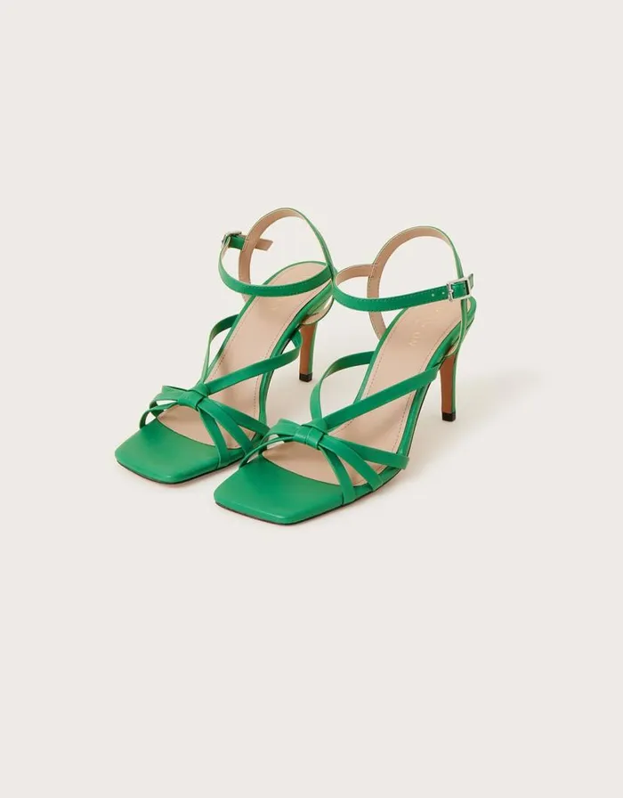 Monsoon Barely There Leather Heel Sandals Green Women Sandals Monsoon Barely There Leather Heel Sandals Green Women Sandals