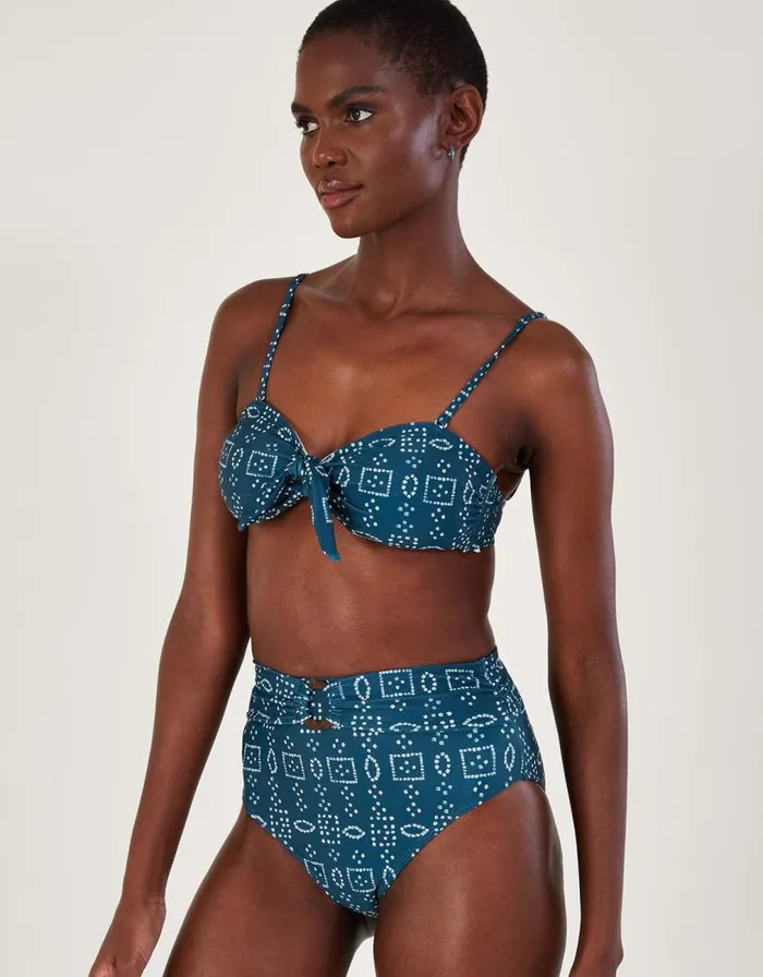 Monsoon Batik Dye Bikini Top Blue Women Beachwear and Swimwear Monsoon Batik Dye Bikini Top Blue Women Beachwear and Swimwear