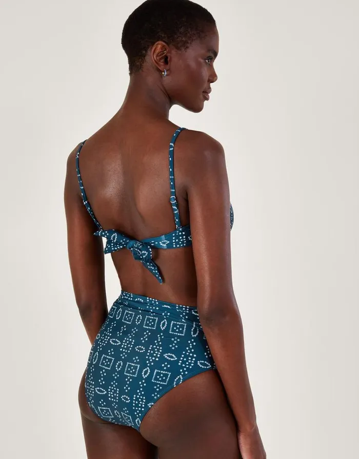 Monsoon Batik Dye Bikini Top Blue Women Beachwear and Swimwear Monsoon Batik Dye Bikini Top Blue Women Beachwear and Swimwear