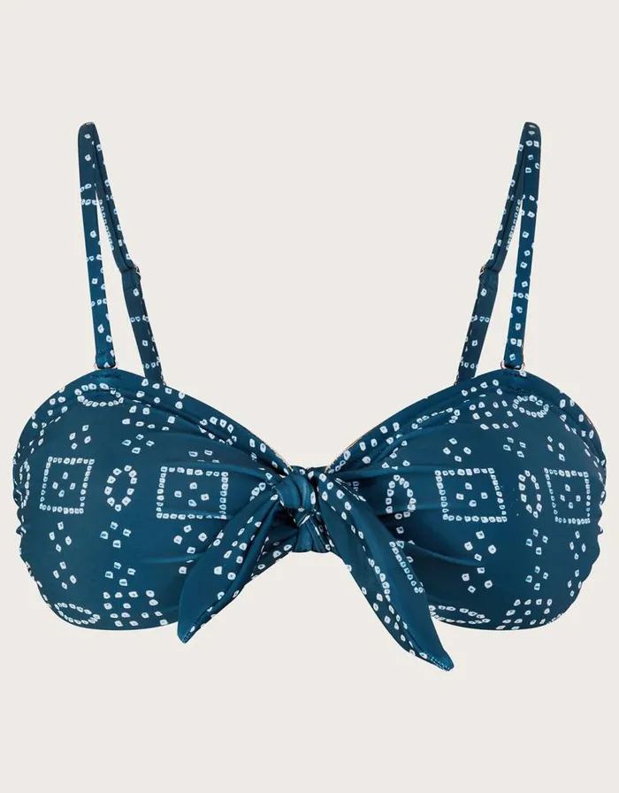 Monsoon Batik Dye Bikini Top Blue Women Beachwear and Swimwear Monsoon Batik Dye Bikini Top Blue Women Beachwear and Swimwear
