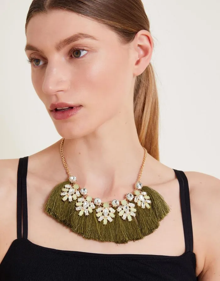 Monsoon Beaded Fringe Necklace Women Jewellery and Hair