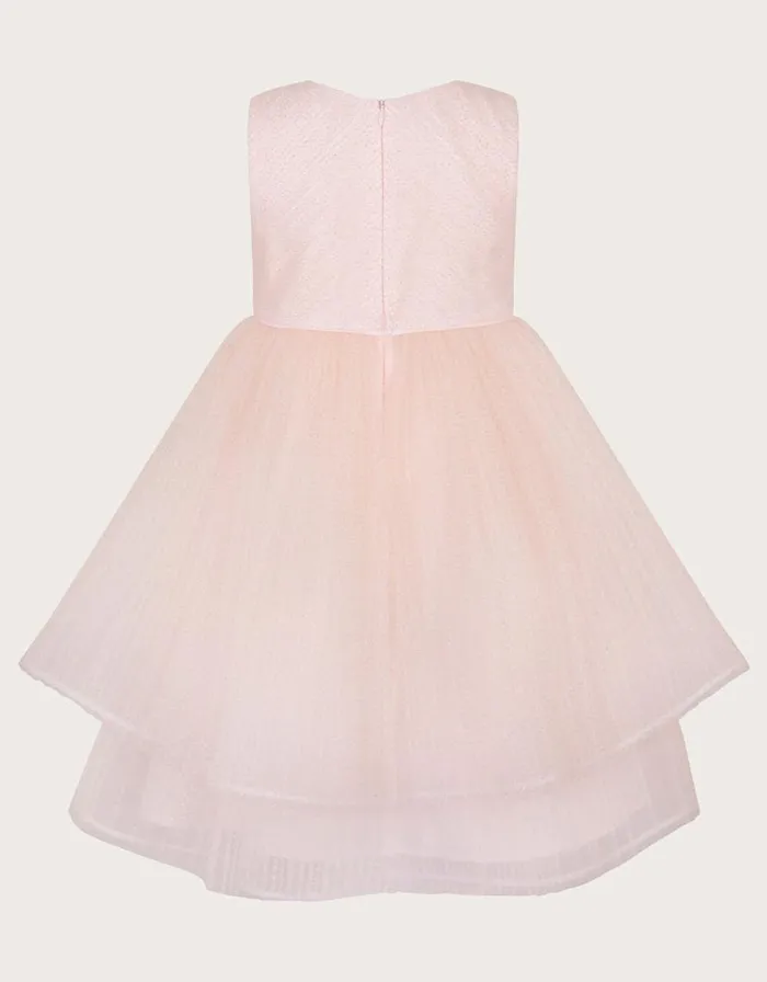 Monsoon Beau Roses Glitter Dress Pink Children Dresses Monsoon Beau Roses Glitter Dress Pink Children Dresses