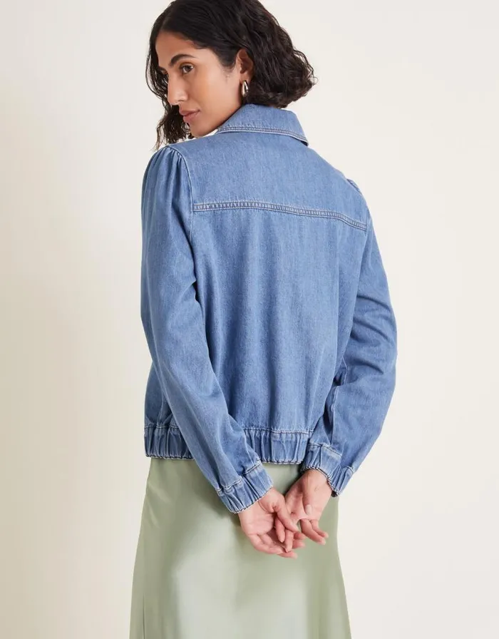 Monsoon Billie Denim Bomber Jacket Blue Women Casualwear Monsoon Billie Denim Bomber Jacket Blue Women Casualwear