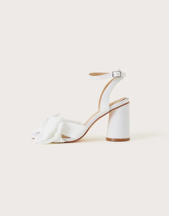 Monsoon Block Heel Bow Heeled Sandals Ivory Women Sandals Monsoon Block Heel Bow Heeled Sandals Ivory Women Sandals