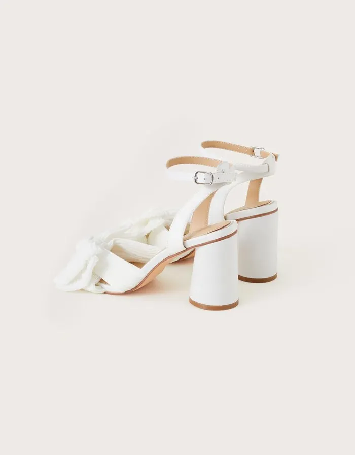 Monsoon Block Heel Bow Heeled Sandals Ivory Women Sandals Monsoon Block Heel Bow Heeled Sandals Ivory Women Sandals