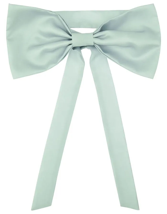 Monsoon BRIDESMAID Duchess Twill Bow And Sash Green Children Partywear