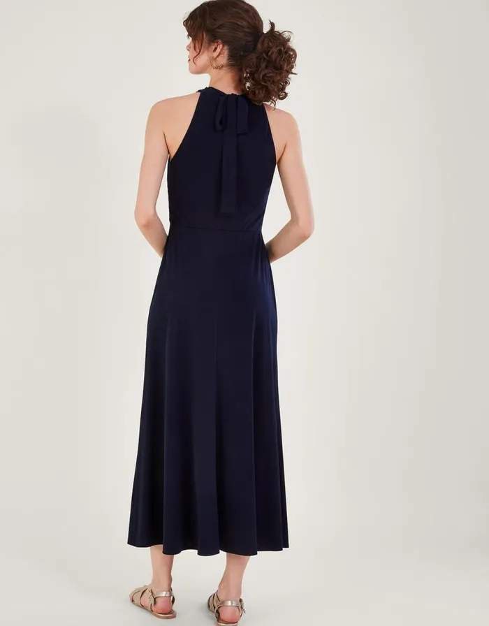 Monsoon Clo Crossover Maxi Dress Blue Women Occasionwear Monsoon Clo Crossover Maxi Dress Blue Women Occasionwear