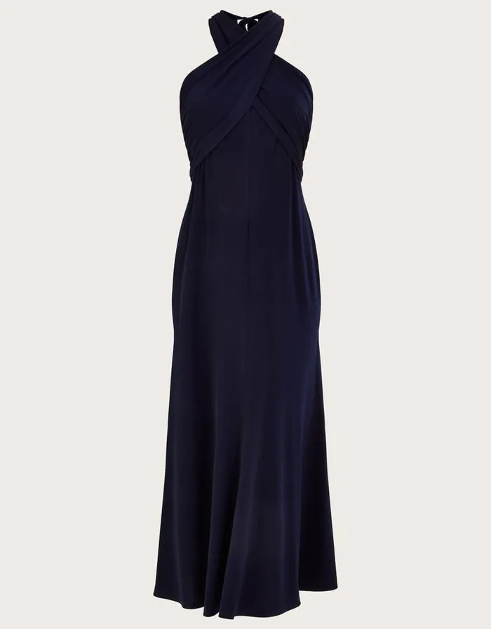 Monsoon Clo Crossover Maxi Dress Blue Women Occasionwear Monsoon Clo Crossover Maxi Dress Blue Women Occasionwear