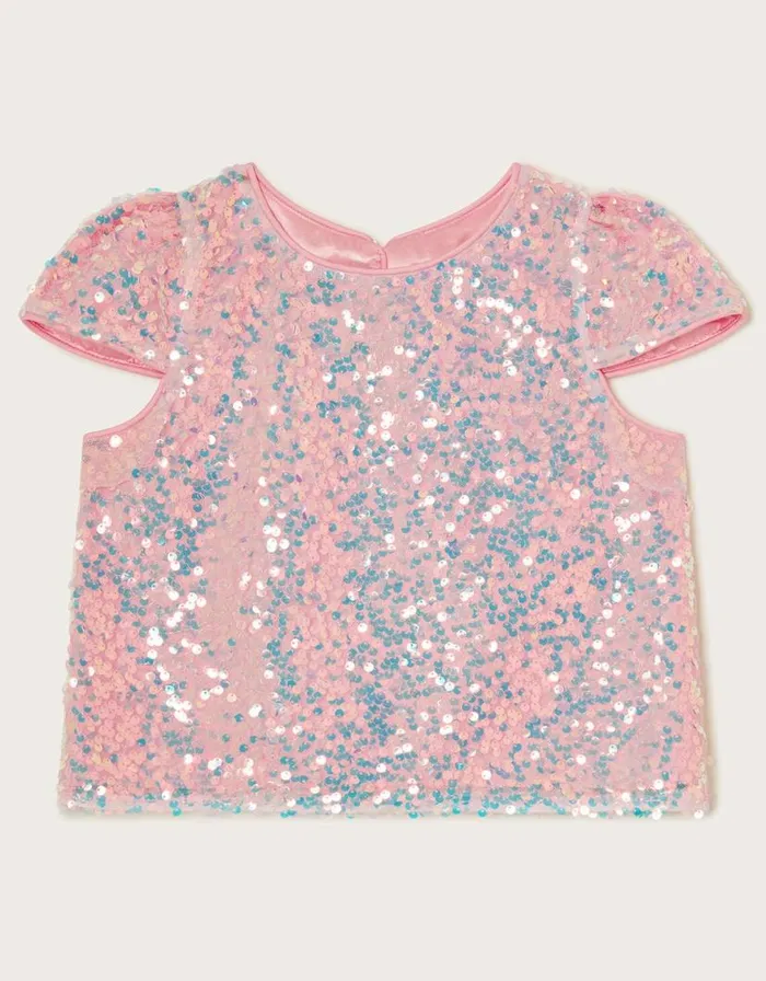 Monsoon Coco Sequin Top Multi Children Partywear