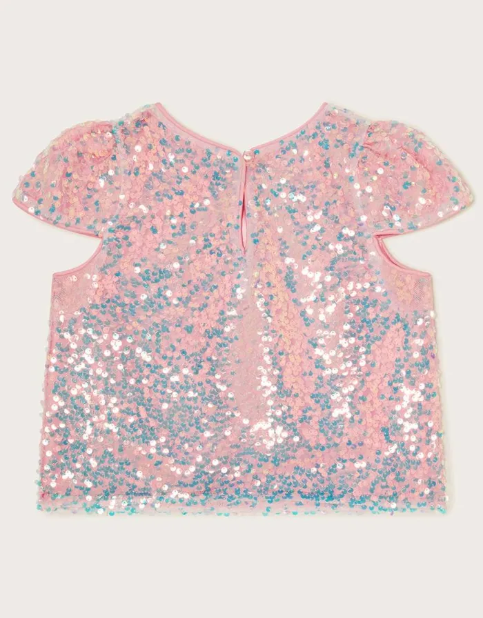 Monsoon Coco Sequin Top Multi Children Partywear Monsoon Coco Sequin Top Multi Children Partywear