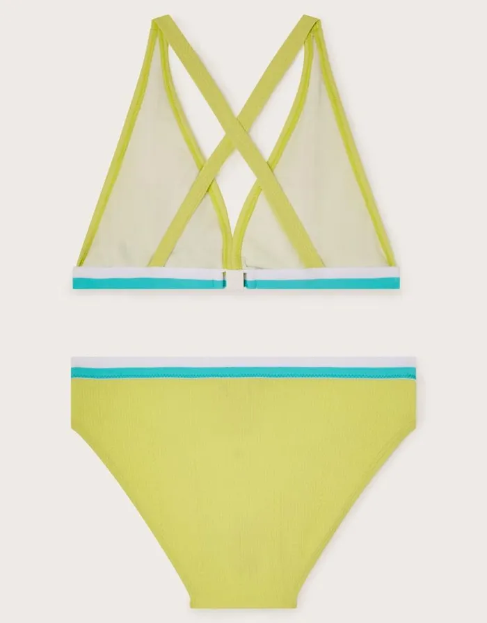 Monsoon Colour Block Bikini Set Green Children Beachwear and Swimwear Monsoon Colour Block Bikini Set Green Children Beachwear and Swimwear