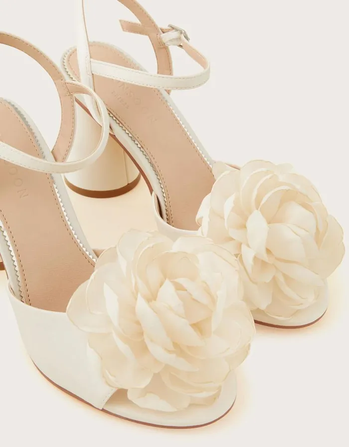 Monsoon Corsage Bridal Heel Sandals Ivory Women Wedding Shoes Monsoon Corsage Bridal Heel Sandals Ivory Women Wedding Shoes
