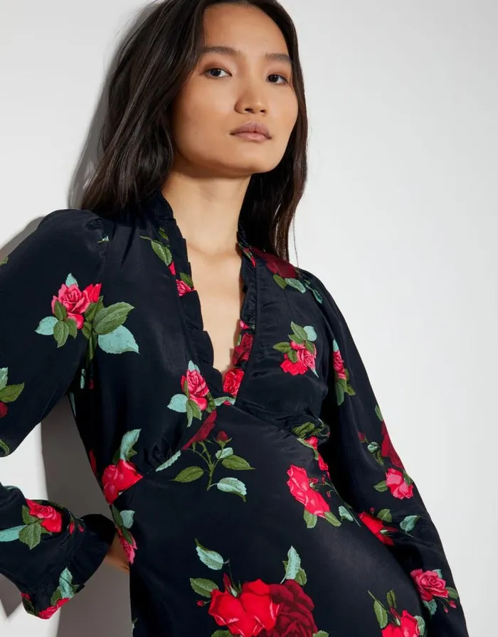 Monsoon Deven Rose Dress Black Women Day Dresses Monsoon Deven Rose Dress Black Women Day Dresses