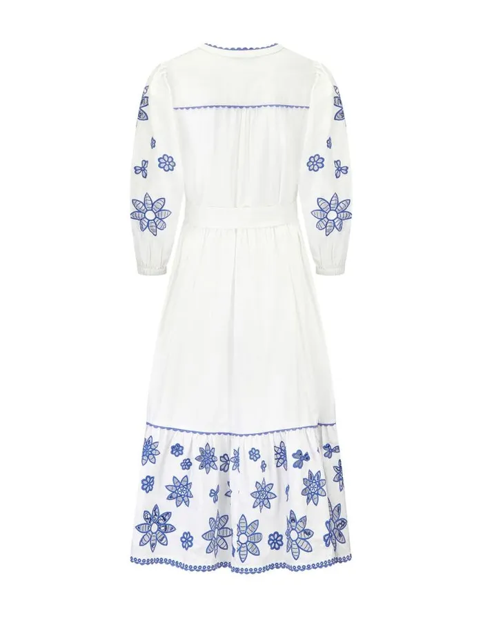 Monsoon East Embroidered Tie Dress White Women Summer Dresses Monsoon East Embroidered Tie Dress White Women Summer Dresses