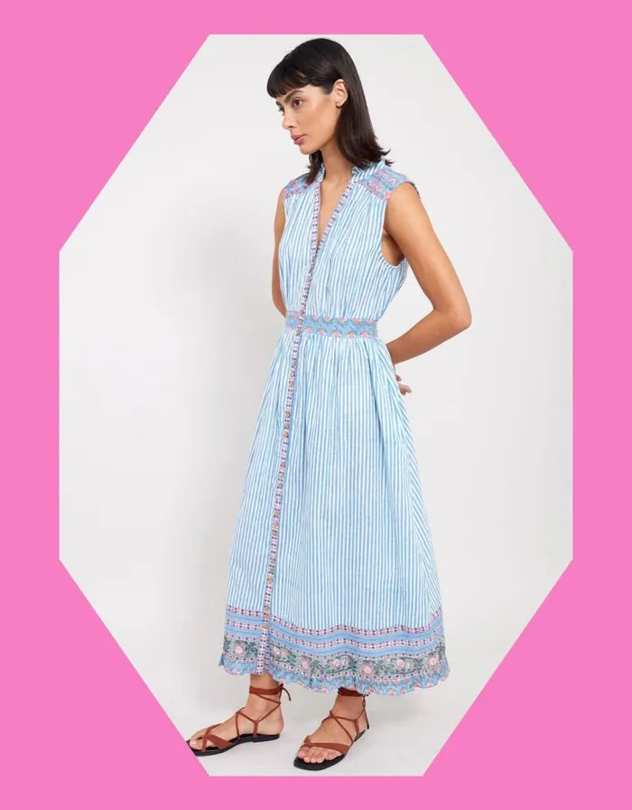 Monsoon East Taryn Dress Blue Women Summer Dresses