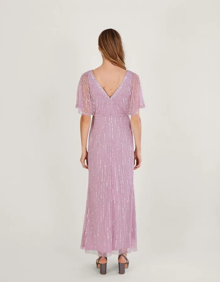 Monsoon Elizabeth Embellished Maxi Dress Mink Women Occasionwear Monsoon Elizabeth Embellished Maxi Dress Mink Women Occasionwear