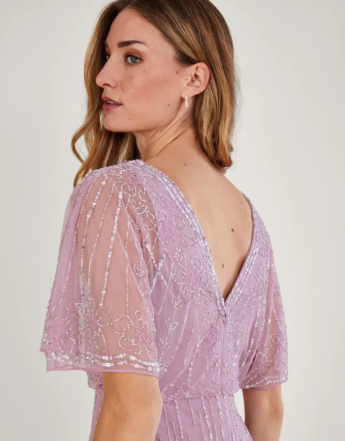 Monsoon Elizabeth Embellished Maxi Dress Mink Women Occasionwear Monsoon Elizabeth Embellished Maxi Dress Mink Women Occasionwear