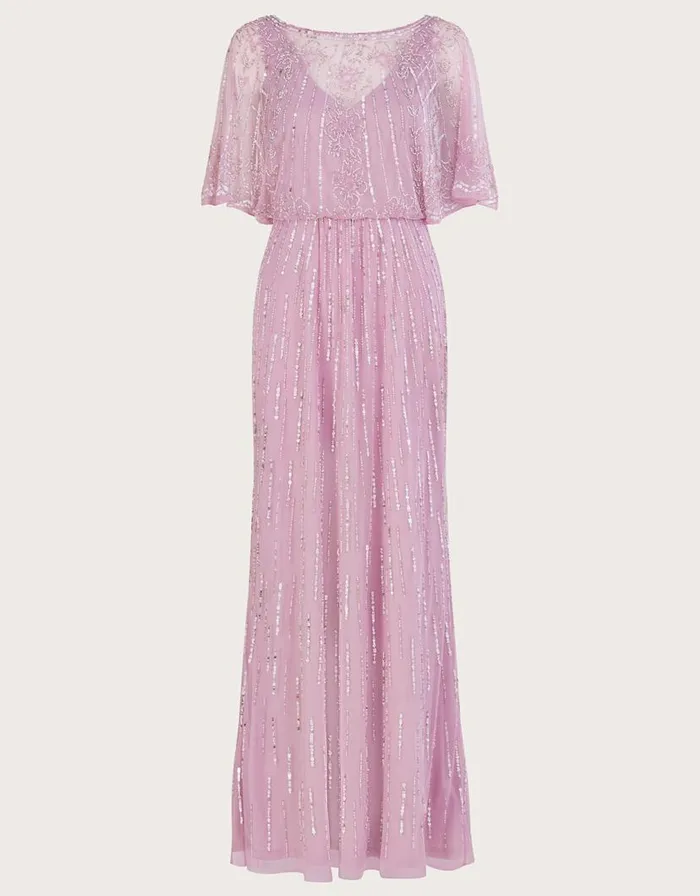 Monsoon Elizabeth Embellished Maxi Dress Mink Women Occasionwear Monsoon Elizabeth Embellished Maxi Dress Mink Women Occasionwear