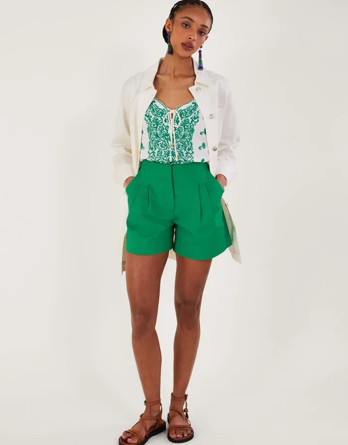 Monsoon Embroidered Cami Top Green Women Tops and Blouses Monsoon Embroidered Cami Top Green Women Tops and Blouses