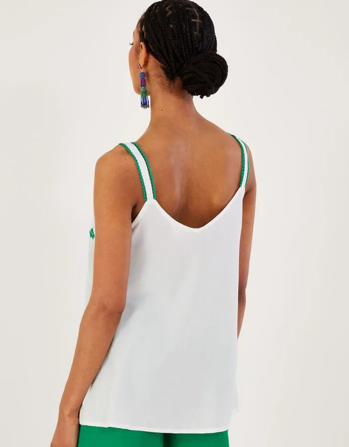 Monsoon Embroidered Cami Top Green Women Tops and Blouses Monsoon Embroidered Cami Top Green Women Tops and Blouses
