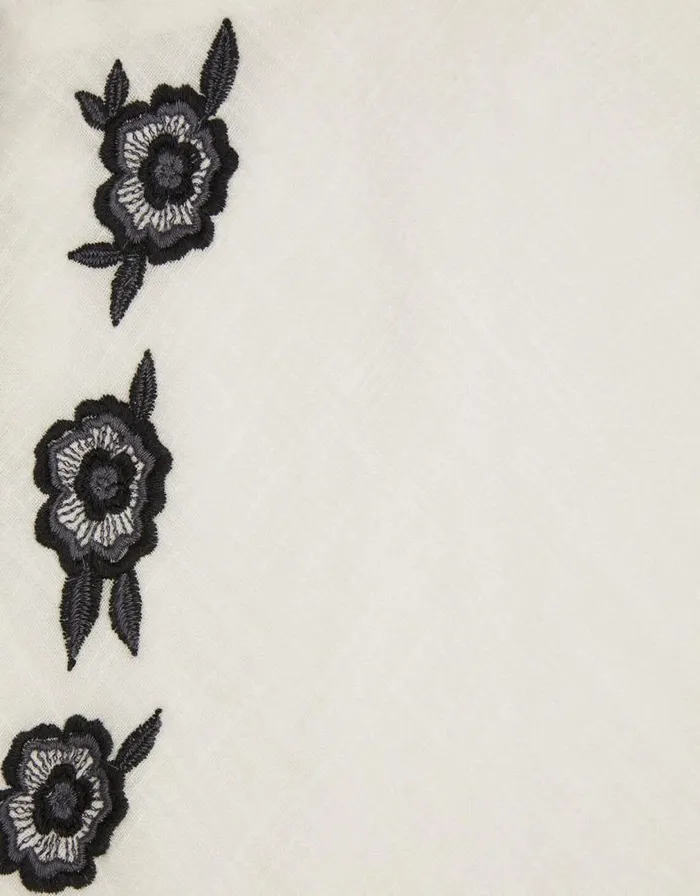 Monsoon Embroidered Square Collar Dress White Children Dresses Monsoon Embroidered Square Collar Dress White Children Dresses