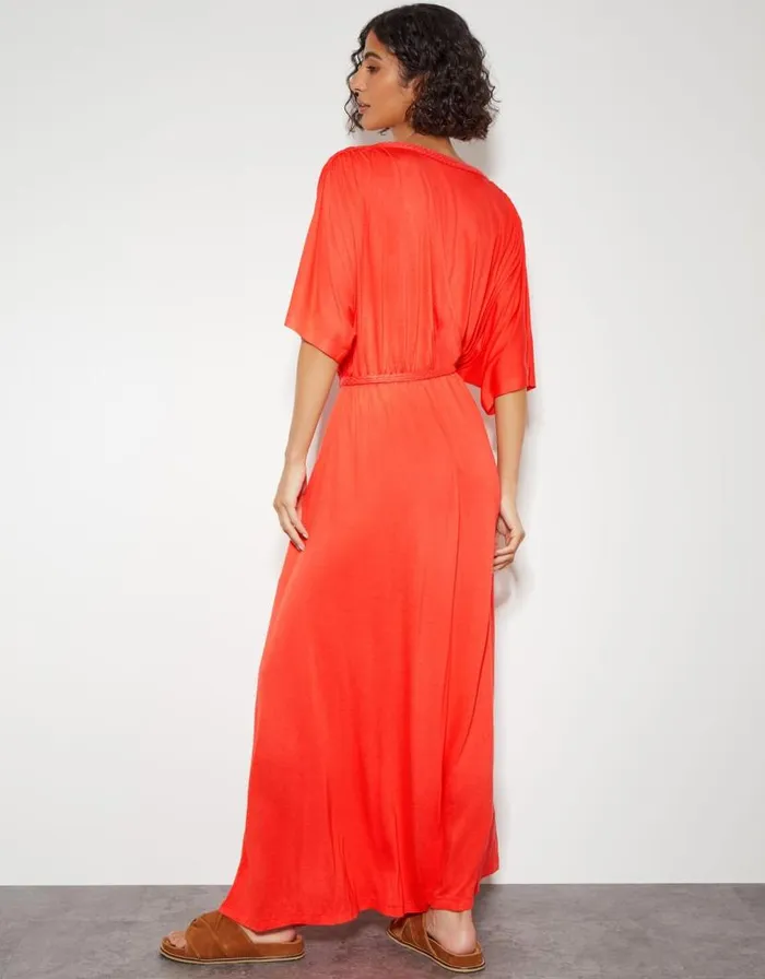 Monsoon Everly Jersey Dress Orange Women Beachwear and Swimwear Monsoon Everly Jersey Dress Orange Women Beachwear and Swimwear