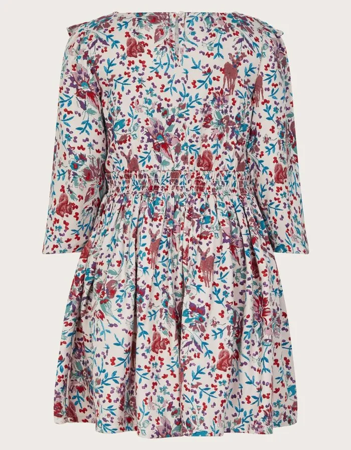 Monsoon Floral Woodland Long Sleeve Dress Purple Children Dresses Monsoon Floral Woodland Long Sleeve Dress Purple Children Dresses