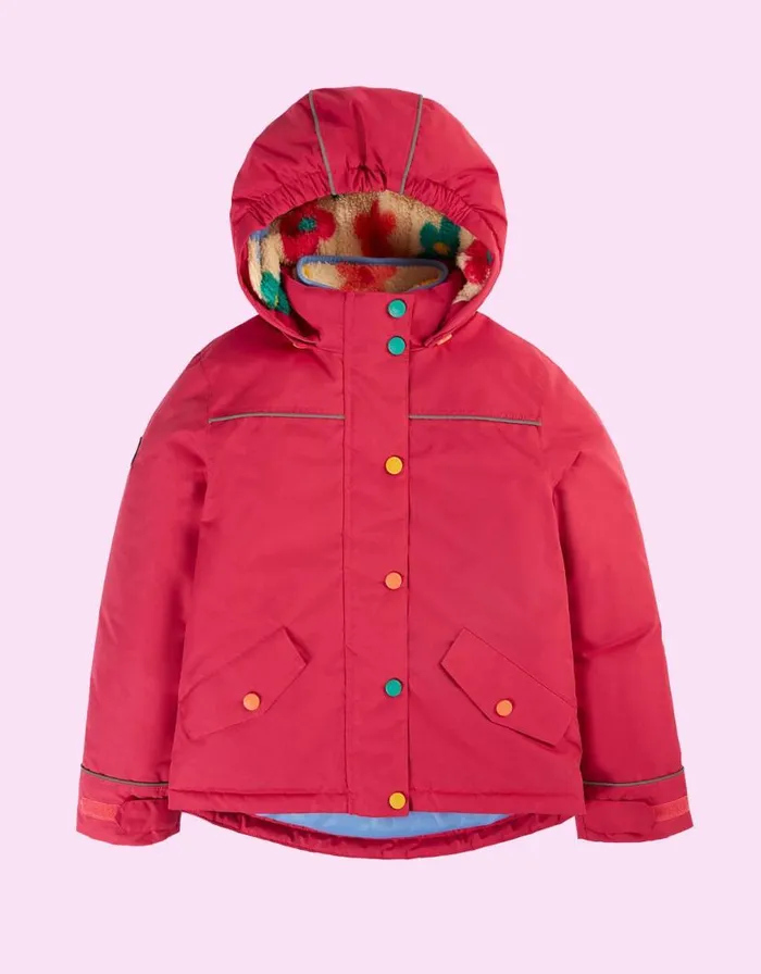 Monsoon Frugi 3in1 Waterproof Rambler Coat Pink Children Coats and Jackets